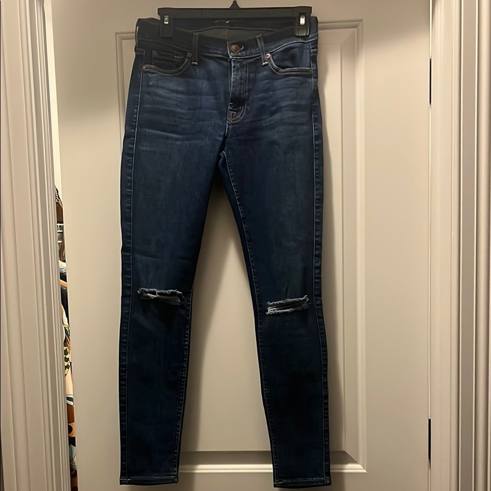 Women's Blue Distressed Jeans